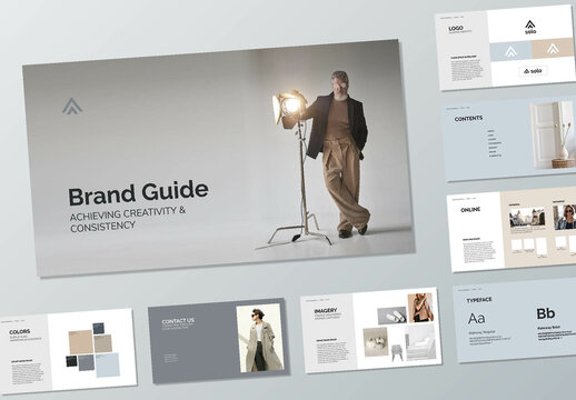 Minimalistic Brand Guide Presentation Layout 