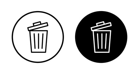 Trash icon vector isolated on white background. trash can icon. Delete icon vector