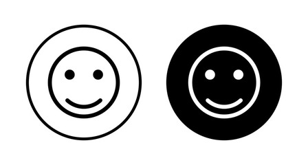 Smile icon vector isolated on white background. Smile vector icon. Emoticon Icon vector. Emoji