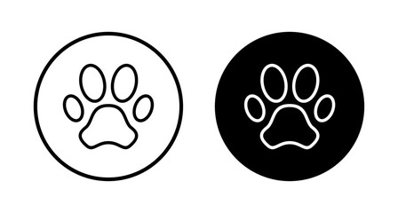 Paw icon vector isolated on white background. Paw Print icon