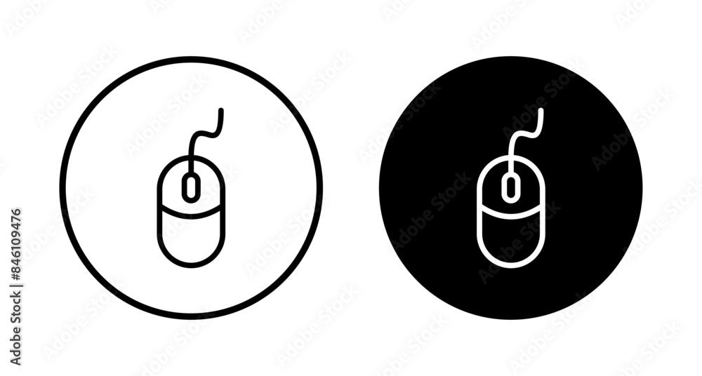 Poster computer mouse icon vector isolated on white background. computer mouse vector icon