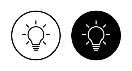 Lamp icon vector isolated on white background. Light bulb icon vector. Idea vector icon