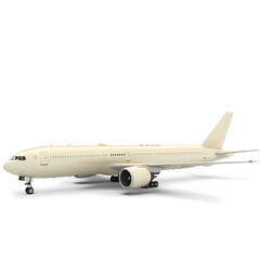 Obraz premium Comprehensive Review of the Isolated Ivory Cargo Plane from a Front Right View - Final Edition