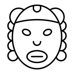 African Mask icon. outline icon
