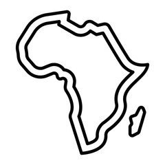 Map of Africa icon. outline icon