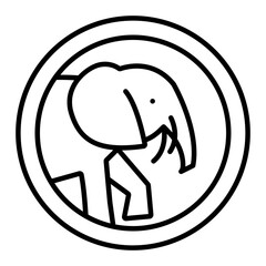 Shilling icon. outline icon