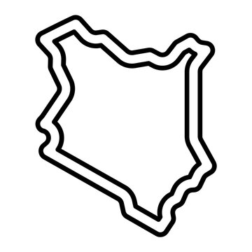 recommend clip art: Map of Kenya icon. outline icon