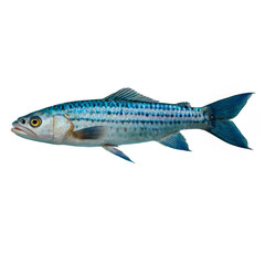 Obraz premium Blue Fish Isolated on Transparent Background
