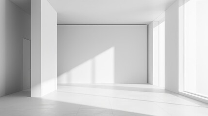 Clean white space with a large empty area and a smooth background.