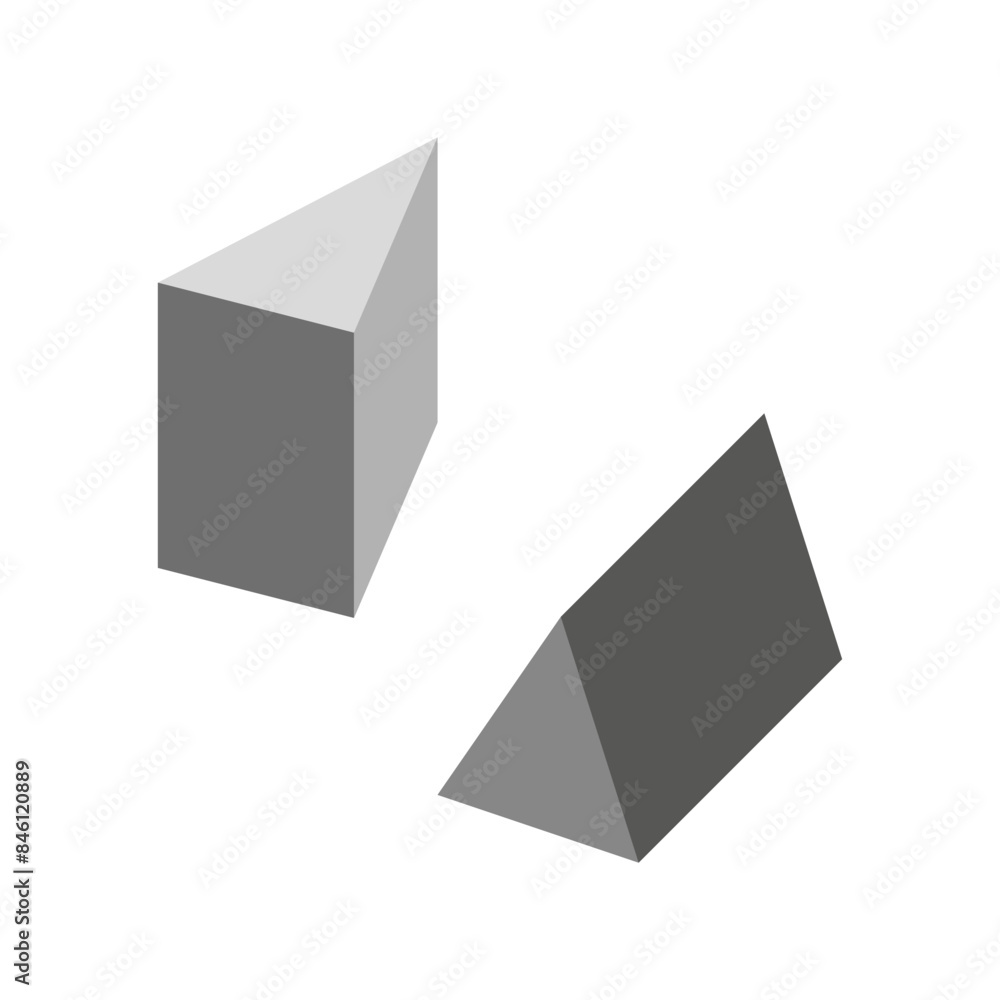 Poster 3d geometric shapes. two grey cubes. abstract vector elements. modern minimalist design.