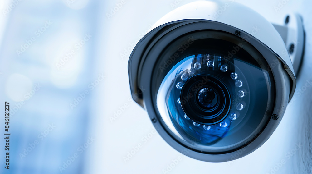 Aufkleber surveillance camera providing security and monitoring the surroundings