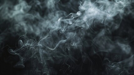 Obraz premium focused smoke with black background generative ai