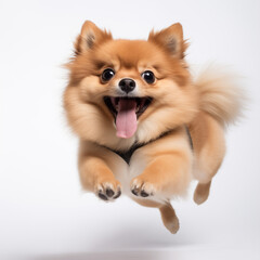 pomeranian dog running
