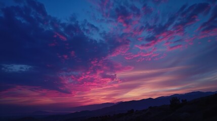 Fototapeta premium colorful sky after sunset generative ai