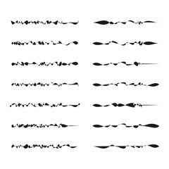 Obraz premium Abstract line patterns. Various styles. Black on white vector. Simple design.