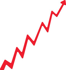 graph showing growth arrow symbol