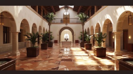 Fototapeta premium Contemporary Plant Decoration. Enhance your space with green plants