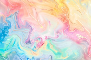 Abstract marble background with rainbow color pattern. Liquid marble texture
