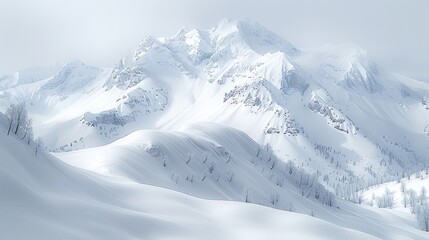 Obraz premium Serene Snowy Landscape for Winter Festivals 