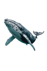 Fototapeta premium Isolated PNG Whale Fish, GENERATIVE AI