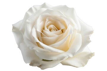 White Rose Isolated on White Background. Beautiful Rose Flower