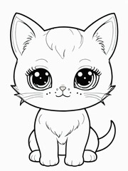 Obraz premium cute cat with wide eyes