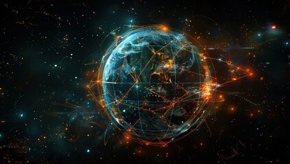 Obraz premium Global Network Connection