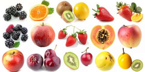 Vibrant Fresh Green Fruits Displayed on Wooden Table. Healthy lifestyle concept