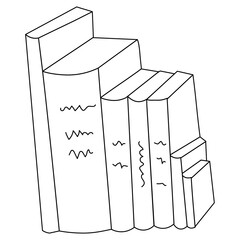 books stacked vertically