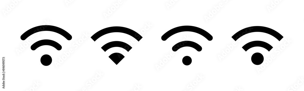 Poster wifi icon set. signal vector icon. wireless icon vector
