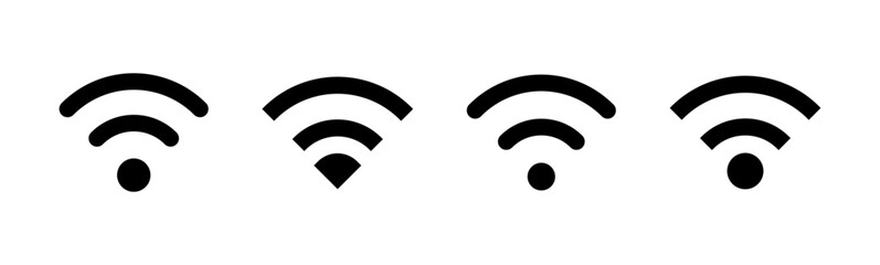 Wifi icon set. signal vector icon. Wireless  icon vector
