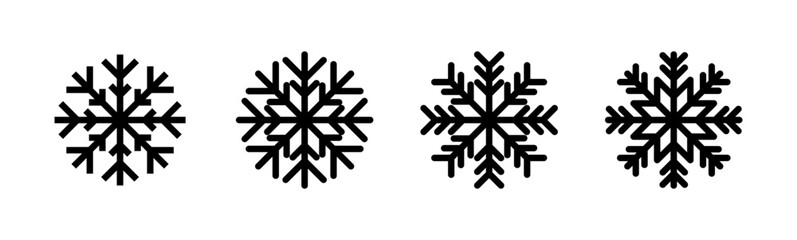 Snow icon set. snowflake icon vector