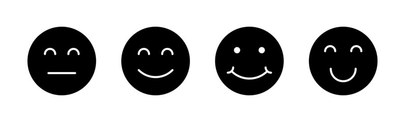 smile icon set. smile emoticon icon. feedback