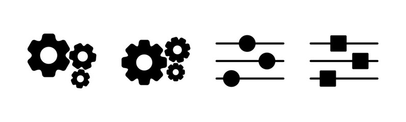 setting Icon set. Cog settings Icon Symbol