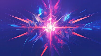Fototapeta premium Futuristic Blue Violet Abstract Illustration