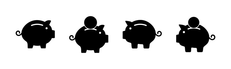 Piggy bank icon vector. piggy money icon