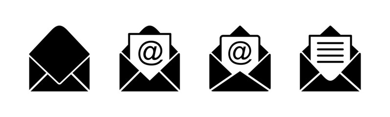 Mail icon set. email icon vector. E-mail icon. Envelope illustration