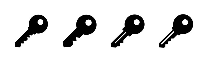 Key icon set. Key vector icon. Key symbol
