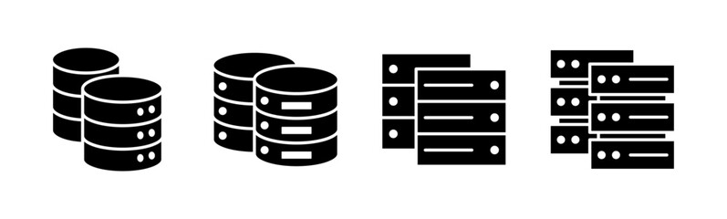 Database icon set. database vector icon