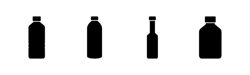 Bottle icon set. bottle vector icon