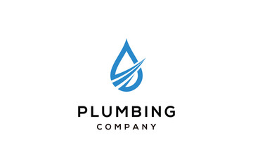 creative plumbing logo design vector template