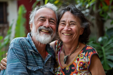 A happy elderly couple. elderly couple happy senior love relationship smile together portrait retirement.