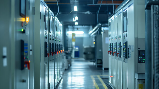 electricity management switchgear at power plant