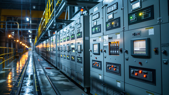 electricity management switchgear at power plant