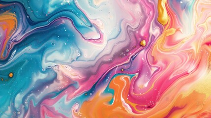 Colorful Surrealist Liquid Abstract Background