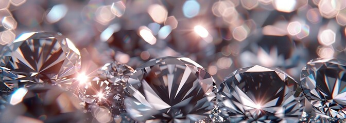 Fototapeta premium Diamond background. Luxurious diamonds