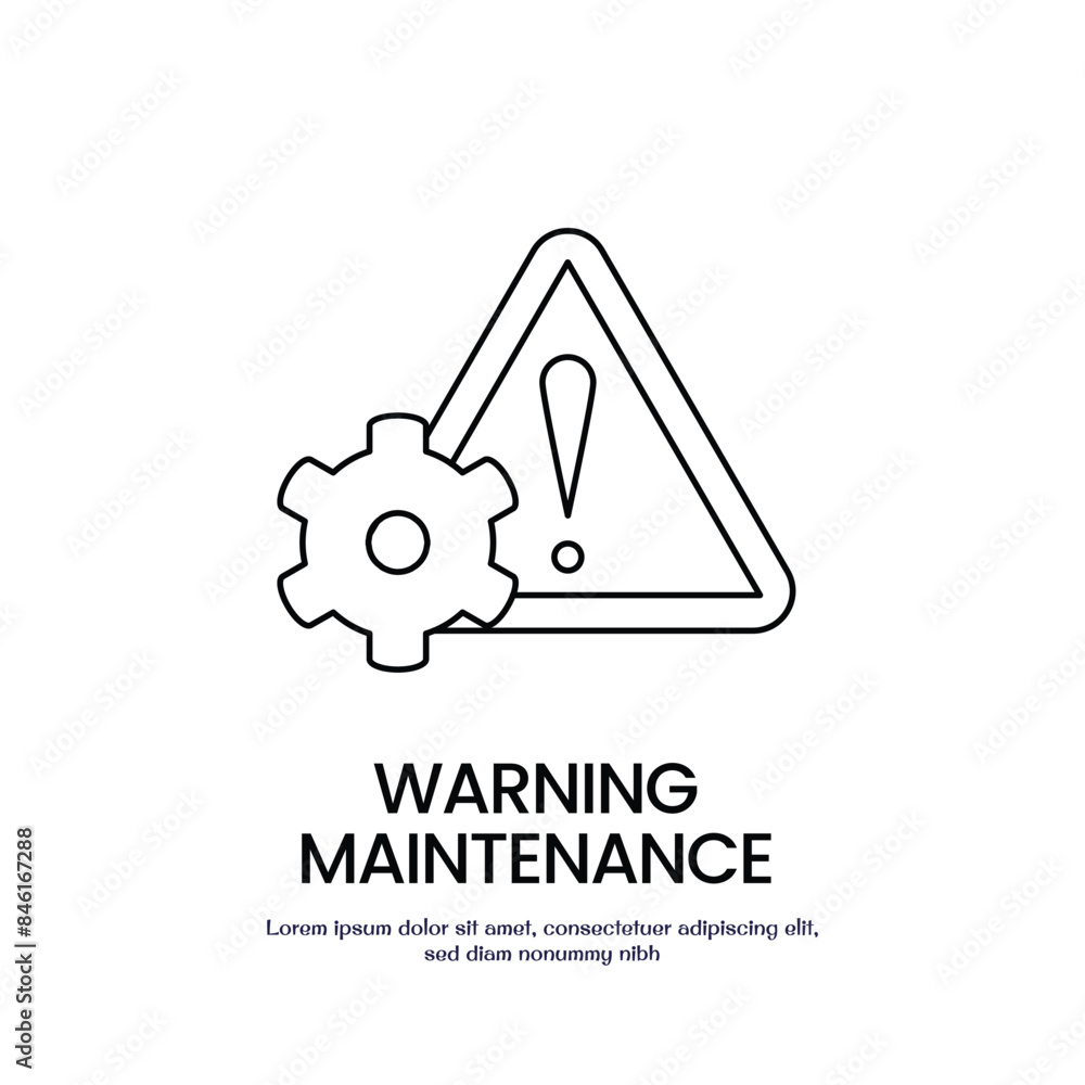 Poster maintenance thin outline icon vector design good for web and mobile app