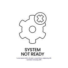 system reject thin outline icon vector design good for web and mobile app