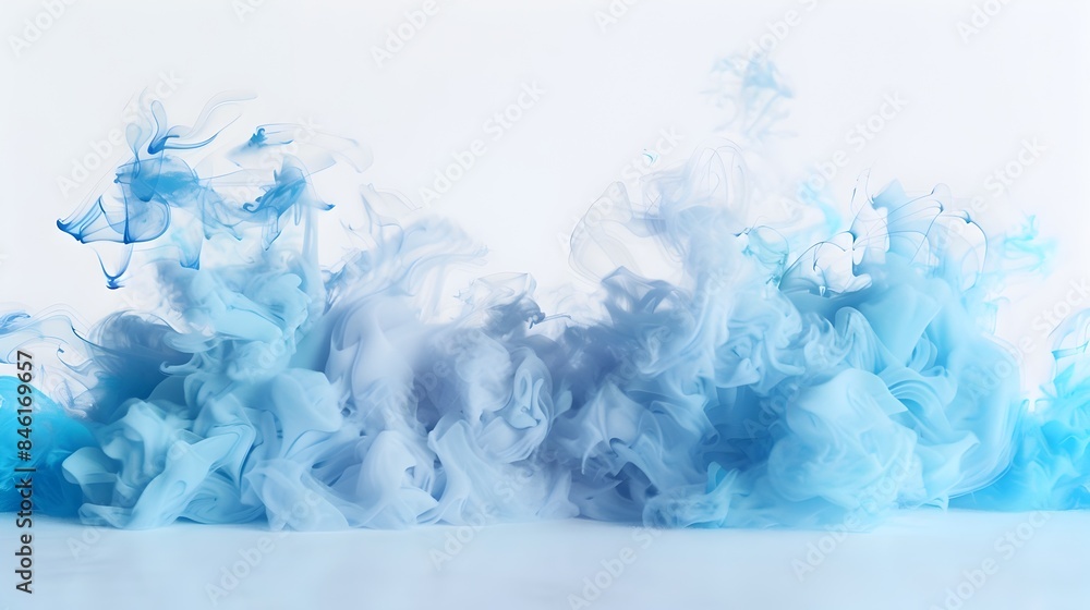 Poster captivating 3d rendered experiment with opacity and density to create unique smoke-like designs on w