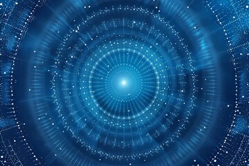 Obraz premium Blue Abstract Round Background